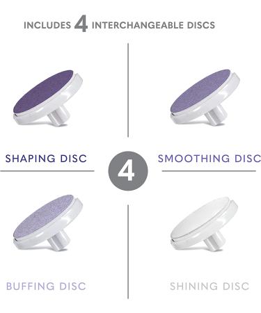 BELLASONIC 4-in-1 Electric Nail File Set with Unique Oscillating Head - Rechargeable & Travel-Friendly - Purple Metallic - Buy Online on SooperMarket.com