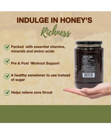 ONEROOT Canadian Raw Buckwheat Honey | Higher in Antioxidants Than Manuka (1 kg) 1 kg (Pack of 1) - Buy Online on SooperMarket.com