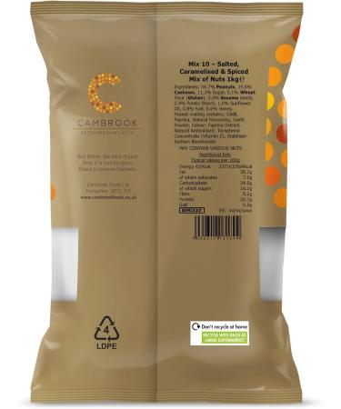 Cambrook Mix 10 Salted Caramelised & Spiced Mixed Nuts 1kg - Premium Quality Vegetarian Nuts - Buy Online on SooperMarket.com