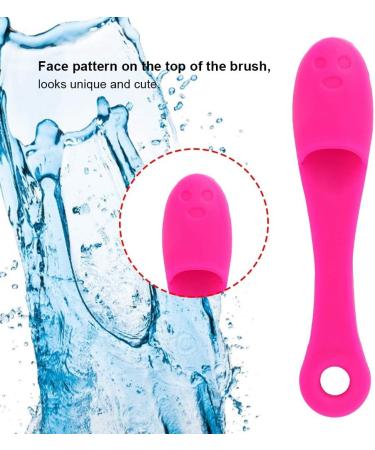 Silicone Face Cleansing Brush - Blackhead Removal & Pore Cleaner | Dark Rose Red Massage Tool - Buy Online on SooperMarket.com