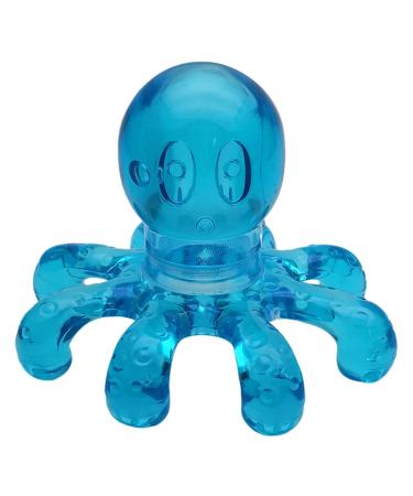 Rissunkv octopus head massage device-hand-octopus head massager-head massager portable scalp massager hair growth for the body relaxation of the scalp tension head relief from blue