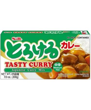 S&B Tasty Curry Japanese Curry Sauce Mix Medium Hot 200g (Pack of 3) by CNMART - Buy Online on SooperMarket.com