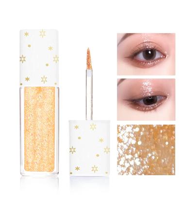 ZARICS Glitter Liquid Eyeshadow Shimmer Liquid Eyeliner Gel Korean Glitter Eye Makeup Under Eye Shadow Bling Sparkling Glue for Eye Glitter Makeup(04  Sunset Dawn)