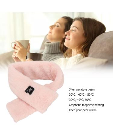 Removable Electrically Heated Scarf - Washable Warm-Keep Snack Pillow with 3 Temperature Levels for Neck Care & Shoulder Relaxation (Pink) - International Shipping Available - Buy Online on SooperMarket.com