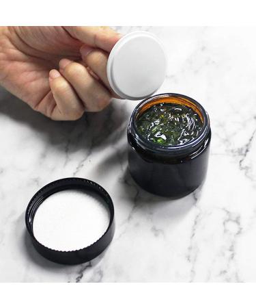 BPFY 24 Pack 2 oz Round Amber Glass Cosmetic Jars with Inner Liners and Black Lids Travel Jars Refillable Containers for Makeup Cream Lotion Sugar Scrubs Eye Shadow Slime Paint Jewelry 2oz Amber - Buy Online on SooperMarket.com