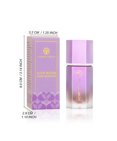 YOUNG VISION Soft Natural Glow Liquid Highlighter - Long-Wearing Smudge Proof Illuminator for Dewy Finish in Vanilla Frost | 0.17 Fl Oz - International Shipping Available - Buy Online on SooperMarket.com