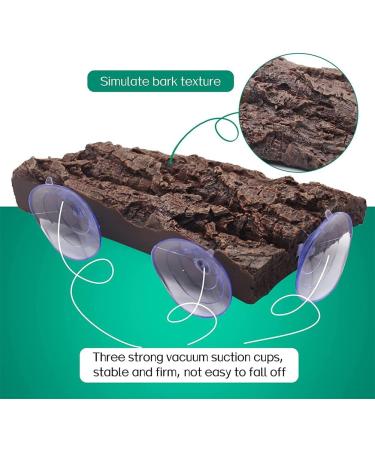 hisunfarm Turtle Floating Basking Platform Aquarium Decorations Decor Artificial Bark with Suction Cups for Tortoise Climbing Platform Resting Terrace Step (Rock Brown) - Buy Online on SooperMarket.com