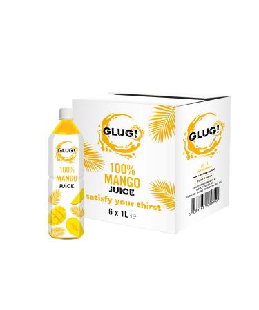 GLUG! 100% Mango Fruit Juice Healthy Juice Drink With No Added Sugar (6X1L)