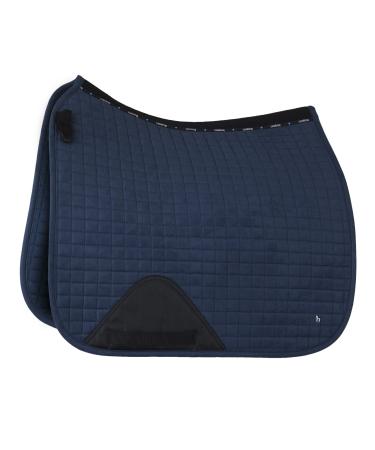 HORZE Cooling Summer Quilted Dressage Horse Saddle Pad with Ventilation Obscure Night Dark Blue Horse
