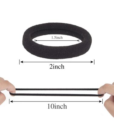 XIMA 60pcs Nylon Elastic Hair Ties Bands Rope No Crease Ponytail Holders - Black (HT007-20) - Buy Online on SooperMarket.com