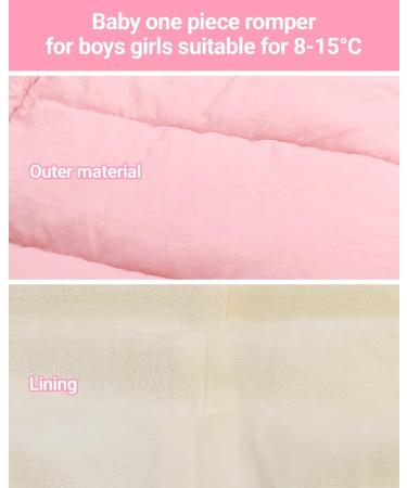 Baby Hooded Winter Romper Down Jacket | Kids Snowsuit Coat | Warm Pink Jumpsuit 6-9 Months - Buy Online on SooperMarket.com