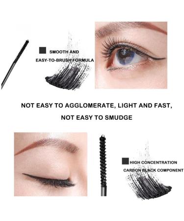 Mascara with Small Brush Head Waterproof and Long-Lasting Slender and Curly No Smudge Lengthened Thickened Fine Comb Type for Womenf 1.5g Brown - Buy Online on SooperMarket.com