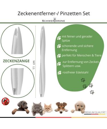 Sword Crown 6 Set Tick Pliers for Dogs & Cats - Perfect Tick Removal Tools & Tweezers for Pets - Buy Online on SooperMarket.com