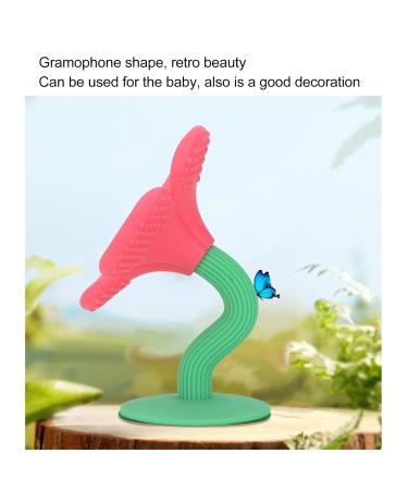 Baby Teether Toy - Ergonomic Grip for Pain Relief | Unique Shape Easy to Chew - Peony Red - Buy Online on SooperMarket.com