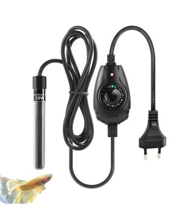 FEDOUR 15W/25W/35W Mini aquarium heater dipable Small aquarium heating for 1-30L aquarium fish bowls nano aquarium Betta aquarium heating rod with external temperature controller