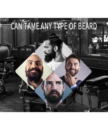 YMZ Men's Double Sided Beard Comb & Shaving Brush Set - Premium Grooming Tool for Stylish Beards | International Shipping Available - Buy Online on SooperMarket.com