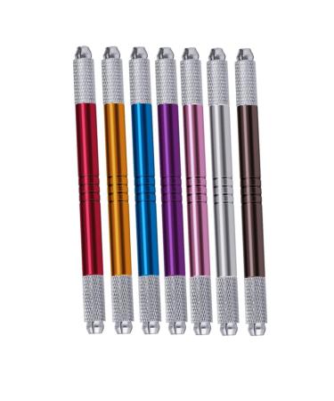 Gogogmee 7pcs Embroidery Pen Microblading Eyebrow Pen Eyebrow Needle Pen Pen Aluminum Alloy