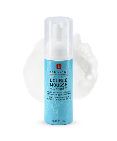 Erborian - Double Mousse Cleanser - Gentle Cleansing Foam - Refined Skin Texture Effects - Korean Skincare - For All Skin Types - 4.9 fl oz