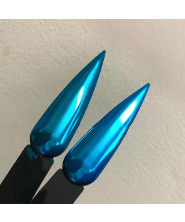 Blue Nail Polish Chrome Metal Nail Varnish Mirror Quick Dry Metallic Effect No UV Needed Nail Art Polish Chrome Nail Polish - Buy Online on SooperMarket.com
