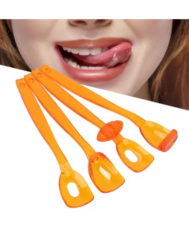 4pcs Lip Tongue Muscle Trainer - Mouth Rehabilitation & Recovery Device (Large Orange) | Improve Oral Health & Fitness - Buy Online on SooperMarket.com
