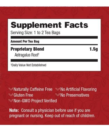 Bravo Tea Astragalus - Caffeine-Free Herbal Tea | 20 Tea Bags - Buy Online on SooperMarket.com