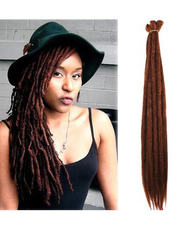 Buy No LIFE 10PCS Chocolate Dreadlock Extensions | Synthetic One-Sided Crocheted Faux Locs for Men & Women - Jamaican Punk Hip-Hop Hair Accessories - Buy Online on SooperMarket.com