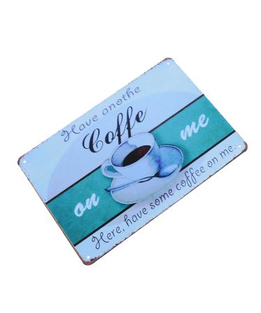 EXCEART Sheet Coffee Tin Painting Vintage Posters Coffee House Metal Sign Cafe Wall Decor Old Fashioned