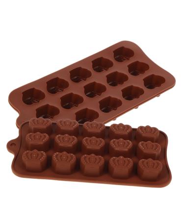 ABOOFAN 2pcs Chocolate Molds Chocolate Bars Silicone Chocolate Silicone Candy DIY Baking Kids Ice Cream Playset Cookie Baking Form Fondant Baking Cake Kids Suit Child Chocolate Stick Crown 21.00X10.50X2.00CM As Shown