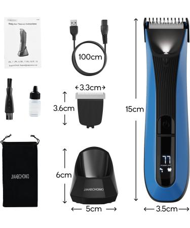 Men's Body Hair Trimmer - IPX7 Waterproof, Wet/Dry Groomer with LED Light & Digital Display - Buy Online on SooperMarket.com