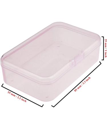 Goodma 12 Pieces Mini Rectangular Plastic Boxes - Pink Storage Organizer Containers with Hinged Lids (3.3 x 2.2 x 1 inch) - Buy Online on SooperMarket.com