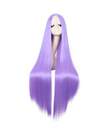 MapofBeauty 40 Inch/100cm Fashion Straight Long Costume Anime Cosplay Wig (Light Purple)