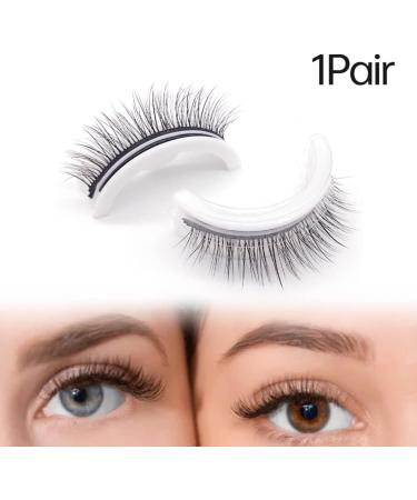Fake eyelashes Self Adhesive False Eyelashes Reusable No Glue Eyeliner Needed Natural Fake Eyelashes 1Pair - Buy Online on SooperMarket.com