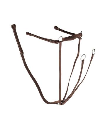 Leather Breastplate Martingale gallop Equestrian Brown Cob