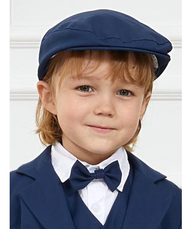 Mint Green Baby Flat Cap | Vintage Drivers Hat | Breathable & Soft | 0-8 Years | Navy Blue - Buy Online on SooperMarket.com