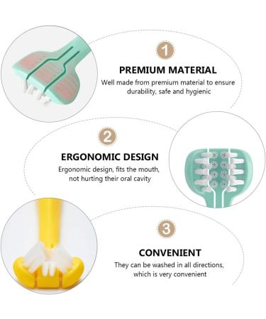 Healvian Infant Dental Oral Triple Clean Toothbrushes - 4pcs Kids Soft Toothbrush Set for Children and Toddlers - Buy Online on SooperMarket.com