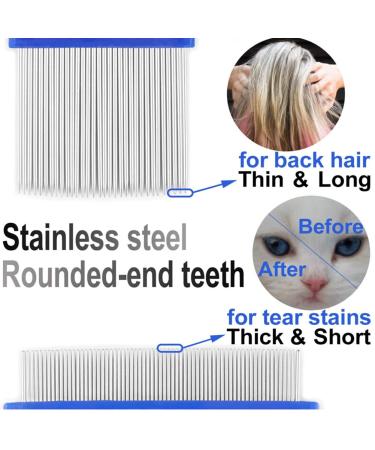 Premium 6-Part Pet Grooming Massage Comb Set for Cats & Dogs - Effective Flea Lice & Tick Removal Tools - Buy Online on SooperMarket.com