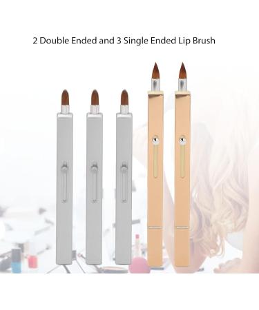 Double Ended and Single Ended Nylon Bristle Lip Brush Retractable Lip Brush Portable Multipurpose Lip Makeup Brush for Travel Home Lip Brush Applicators for Lipstick Lip Gloss Lip - Buy Online on SooperMarket.com