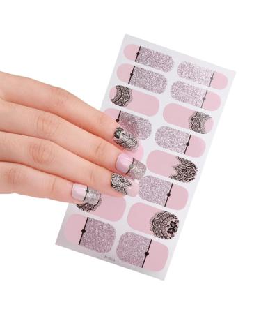 Ruarby French Tip Press on Nails Medium Almond False Nails Tips Detachable Full Cover Stick on Nails Glossy Nude False Nails