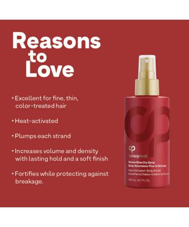 ColorProof Volume Blow Dry Spray 6.7oz - Volumizing Spray for Fine Color-Treated Hair - Sulfate-Free & Vegan - Buy Online on SooperMarket.com