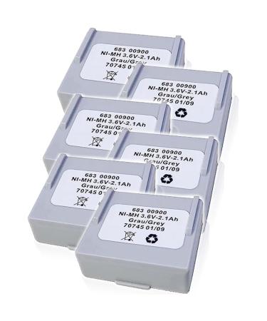(6 Pack) 3.6V 2100mAh 68300900 Rechargeable Ni-MH Battery for Crane Remote Control Battery 68300900