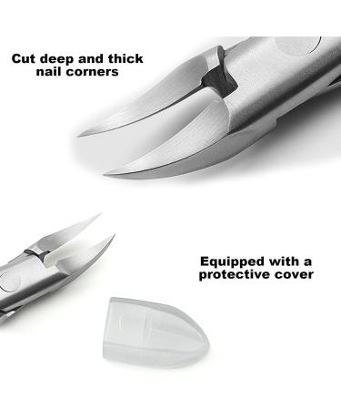 Cuticle Trimmer Angled Ends Cuticle Clipper Stainless Steel Streamlined Handle Not Easy To for Hand(Streamer Silver) - Buy Online on SooperMarket.com