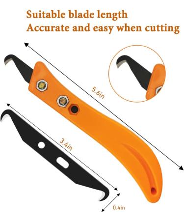 HEADLEY TOOLS Golf Grip Removal Hook Blade Utility Knife Set - 7 Hook Blades & 1 Handle - Regripping Golf Clubs - Orange - Buy Online on SooperMarket.com