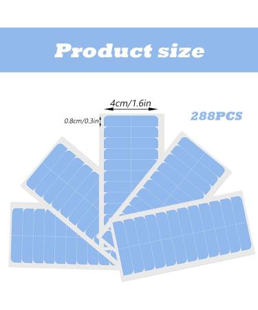 288 Pcs Hair Extension Tapes Hair Tapes for Extensions 12 Pieces Double Sided Extension Tape Replacement for Hair Extensions (4x10cm Blue) - Buy Online on SooperMarket.com