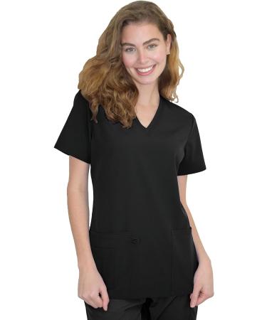 Women's Medical Nursing V-Neck Scrub Top - GT Performance - Medium - Black - Buy Online on SooperMarket.com