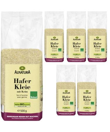 Alnatura oat bran with germ pack of 6 (6 x 500 g)