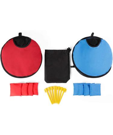 G4Free Portable Collapsible Cornhole Game Set - 3ft x 2ft Size - 8 Bean Bags - Carrying Case - Camping Travel - Red Blue - Buy Online on SooperMarket.com