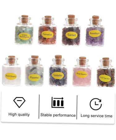 Hemoton 9pcs Tumble Chips Quartz Gem Chip Tumble Stones Mixed Gemstone Bottles Wishing Bottle Gem Bottle Ore As Shown 9PCS - Buy Online on SooperMarket.com