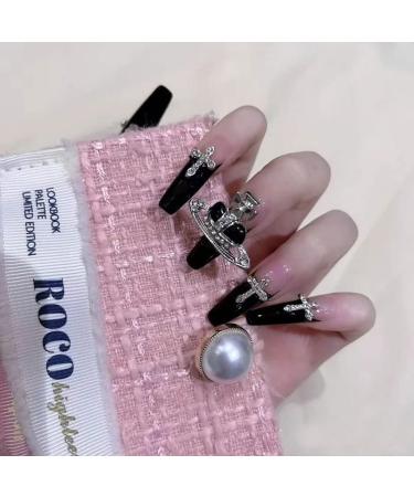 Y2K 3D Rhinestone Saturn Pearl Nail Gems - 9PCS Planet Nail Art Charms for DIY Nail Jewelry & Handcrafts - Buy Online on SooperMarket.com