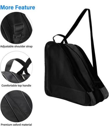 LINGFIRE Roller Skate Bag - Breathable Ice-Skating Shoulder Bag for Women Men, Oxford Cloth - Roller Skate Accessories (Black) - Buy Online on SooperMarket.com