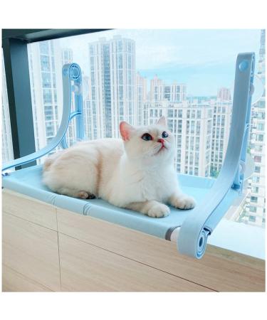 Cat Window Perch - Cat Hammock for Window - Kitty Beds Hold up to 48 lb - Safe and Comfortable for Indoor Pets Blue